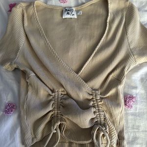 Princess Polly Cream Crop Top